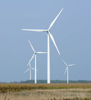 Wind Turbines near Shelburne, Ontario