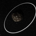 Observations at many sites in South America, including ESO’s La Silla Observatory, have made the surprise discovery that the remote asteroid Chariklo is surrounded by two dense and narrow rings. This is the smallest object by far found to have rings and only the fifth body in the Solar System — after the much larger planets Jupiter, Saturn, Uranus and Neptune — to have this feature. The origin of these rings remains a mystery, but they may be the result of a collision that created a disc of debris.

This artist’s impression shows a close-up of what the rings might look like.

Credit: ESO/L. Calçada/M. Kornmesser/Nick Risinger