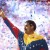Venezuela's presidential candidate Maduro waves to supporters during a campaign rally in Bolivar